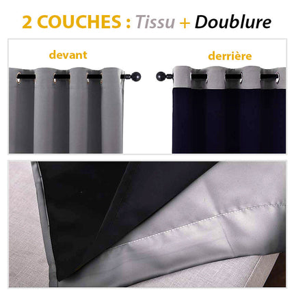 Grå ljuddämpande gardin Intimity