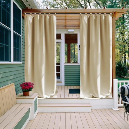 Beige utomhusgardin för pergola och altan