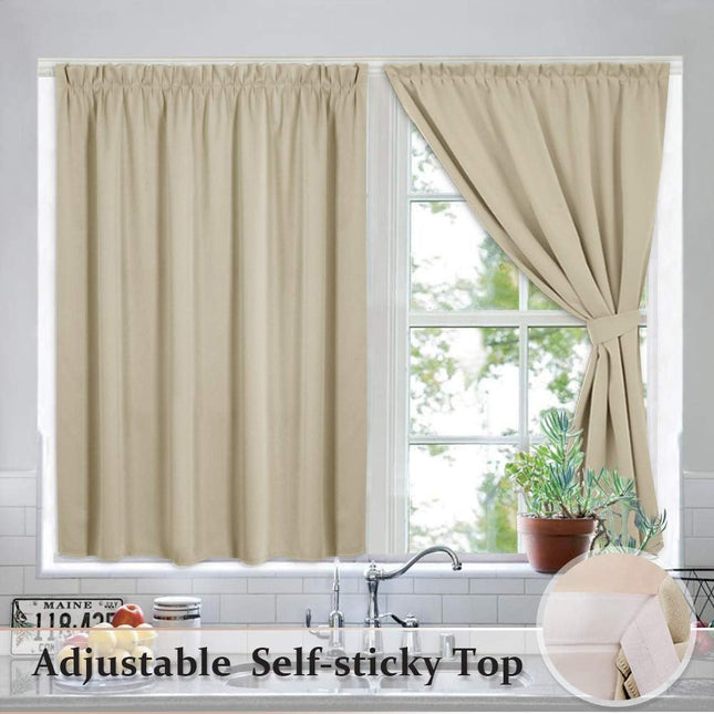 Kort självhäftande mörkläggningsgardin för kök