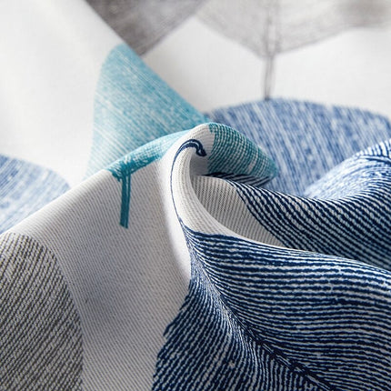 Blå mörkläggningsgardin med bladmönster Artuva