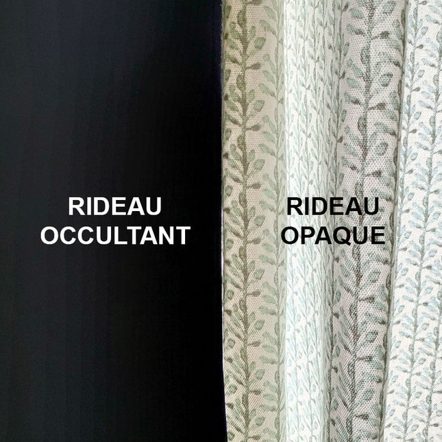 Beige ljud- och värmeisolerande gardin