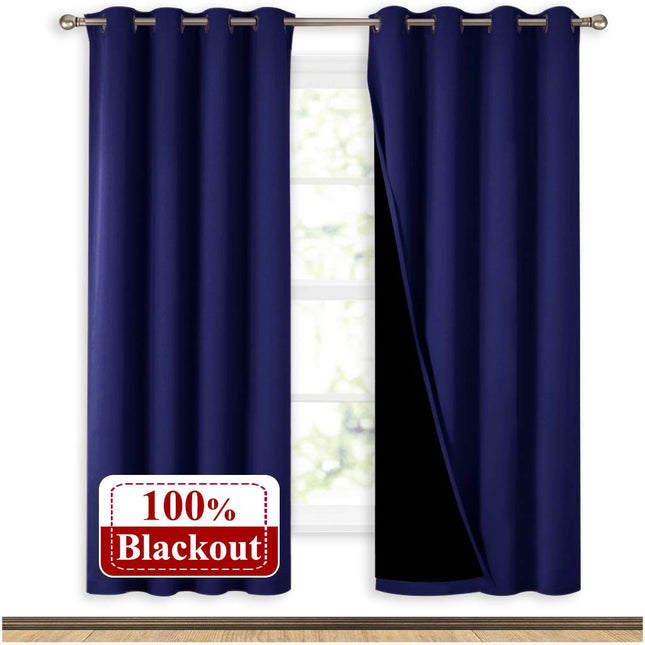 Lila 100% mörkläggningsgardin med öljetter