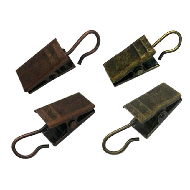 Vita gardinklämmor med praktisk krok