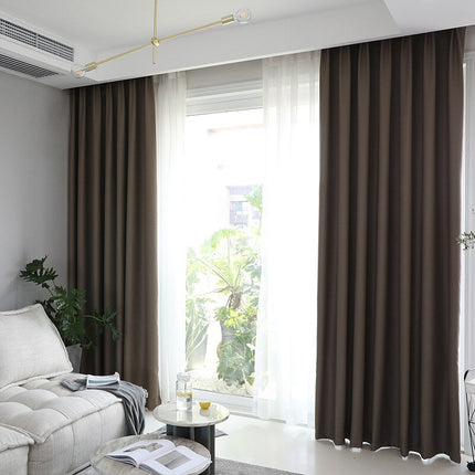 Mörkbrun mörkläggningsgardin Tisto för sovrum