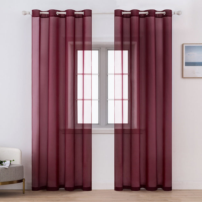 Enfärgad transparent voilegardin Tokatine