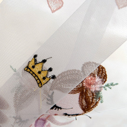 Tunn gardin för barnrum med ballerinor