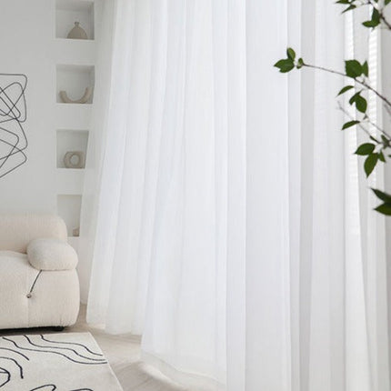 Vit tunn gardin med hank Bride