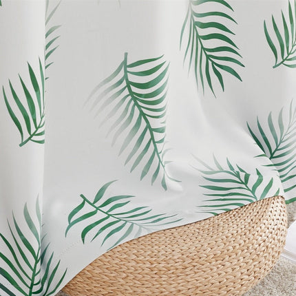 Gardin med tropiskt palmbladsmönster