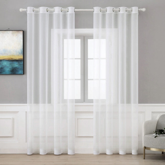 Enfärgad transparent voilegardin Tokatine