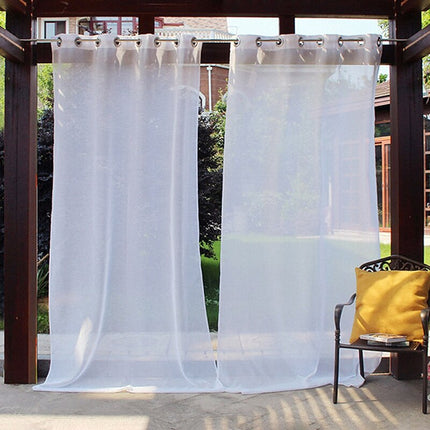 Lätt vit utomhusgardin för uterum