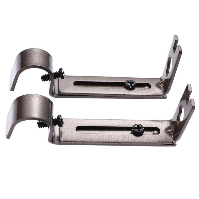 Justerbara väggfästen för gardinstång 2-pack