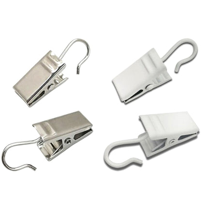 Vita gardinklämmor med praktisk krok