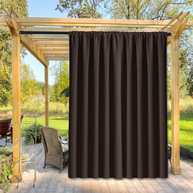 Brun vattentät gardin för uteplats