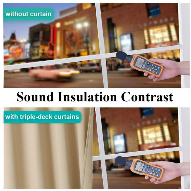 Isolerande mörkläggningsgardin som filtrerar ljus