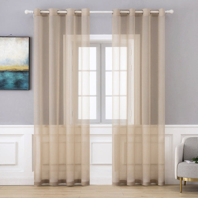 Enfärgad transparent voilegardin Tokatine