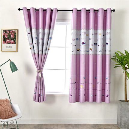 Barnrumsgardin med färgglada fiskar