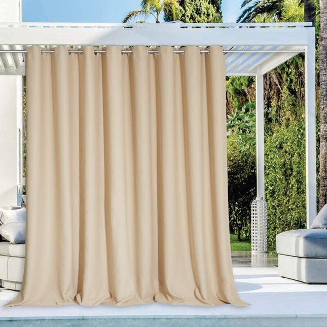 Beige vattentät gardin för balkong