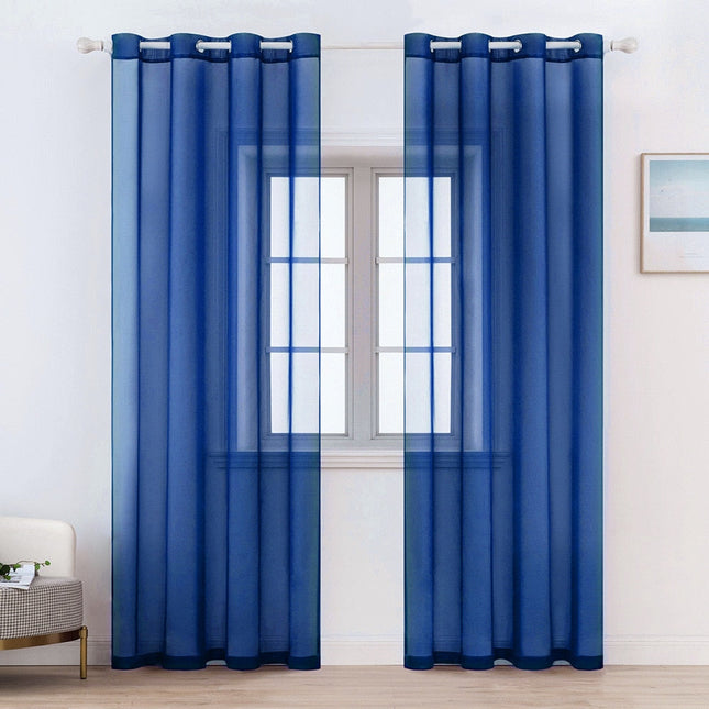 Enfärgad transparent voilegardin Tokatine
