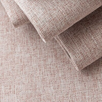 Laxrosa mörkläggningsgardin med linnelook