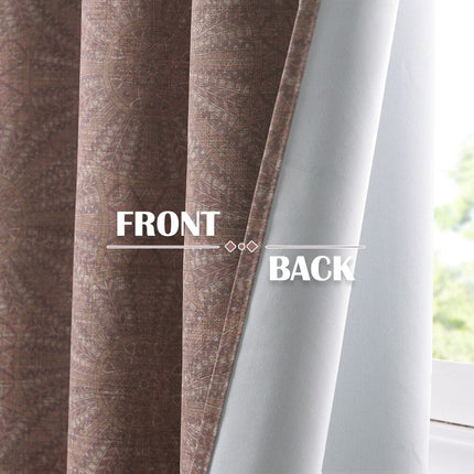 Mönstrad mörkläggningsgardin för sovrum