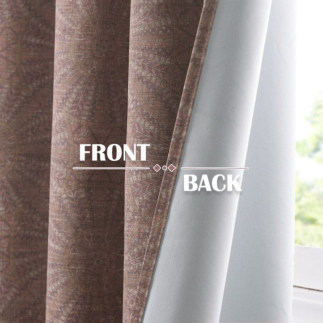 Mönstrad mörkläggningsgardin för sovrum