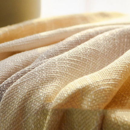 Randig gardin i linne-look för vardagsrum