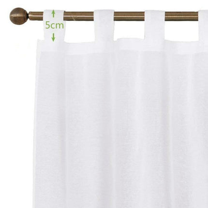 Ljusgrå utomhusgardin i skir linnestruktur