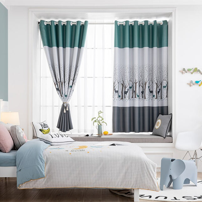 Barngardin med skogsmotiv och rådjur Oze