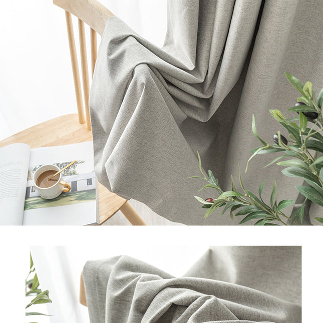 Ljusgrå mörkläggningsgardin med textur Leiria