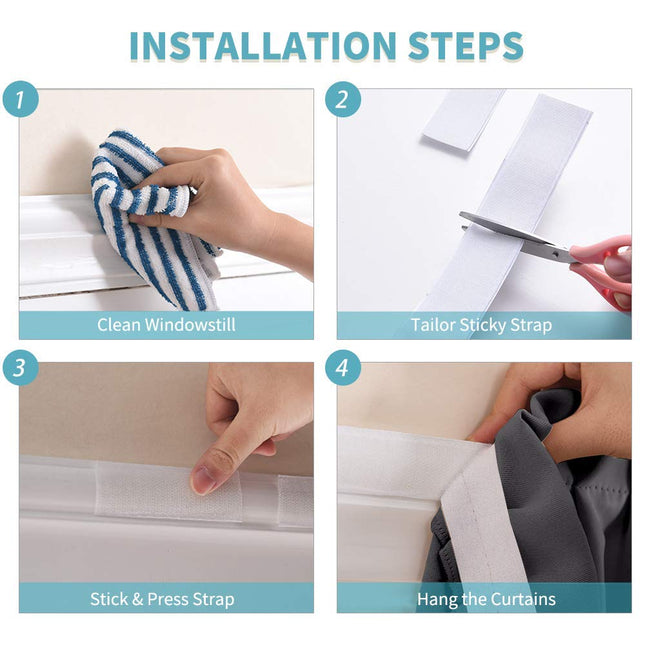 Kort självhäftande mörkläggningsgardin för kök