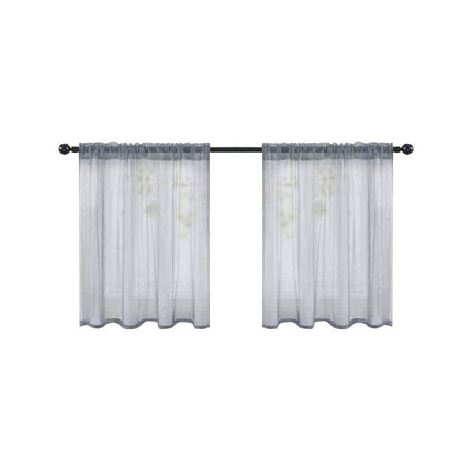 Vit kort cafégardin för köksfönster