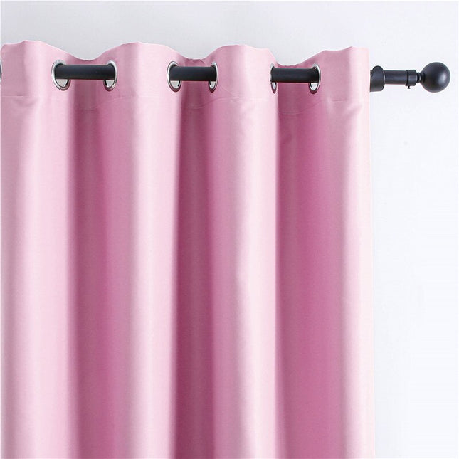 Mörkläggningsgardin rosa för sovrum med öljetter