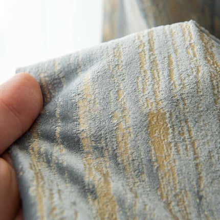 Texturerad mörkläggningsgardin med vågmotiv