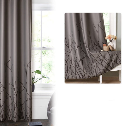 Mönstrad gardin med kvistar för vardagsrum.