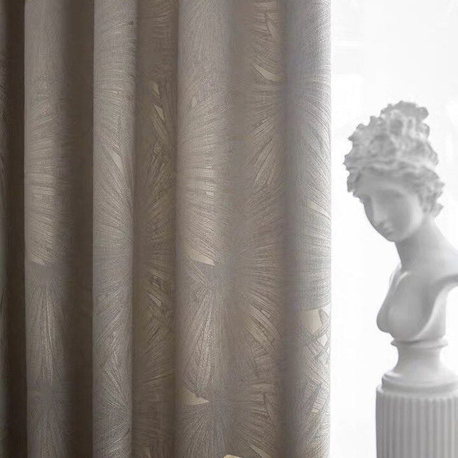 Mörkläggningsgardin Seki med diskret palmbladsmönster