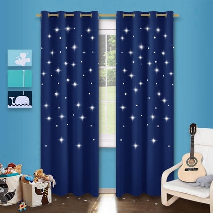 Mörkläggningsgardin med stjärnor för barnrum