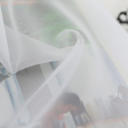 Vit tunn gardin med hank Bride