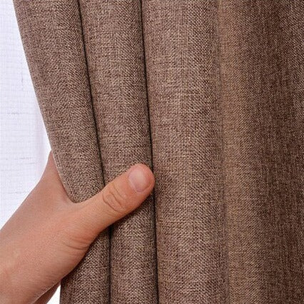 Mörkläggningsgardin kaffebrun för sovrum och vardagsrum