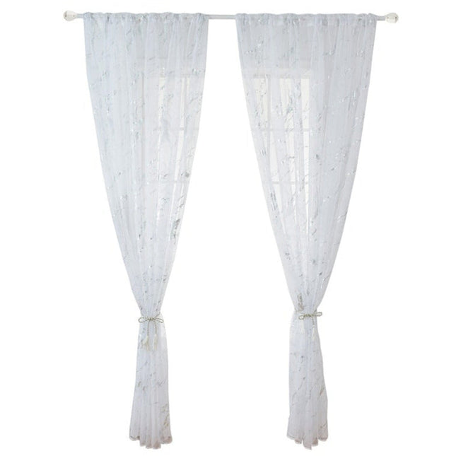 Tunn gardin med guld marmorering