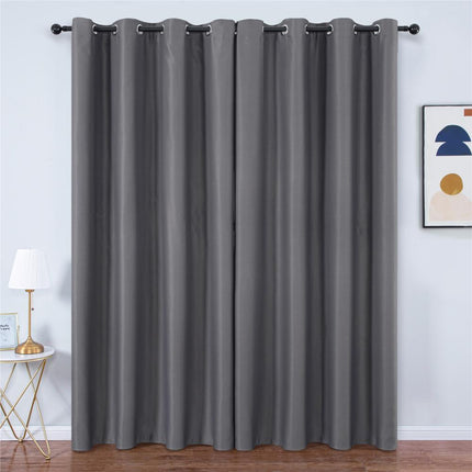 Antracitgrå mörkläggningsgardin Salto med öljetter