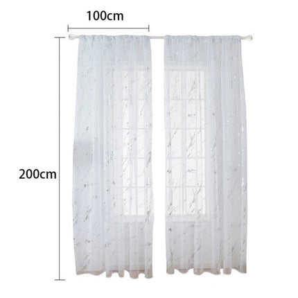 Tunn gardin med guld marmorering