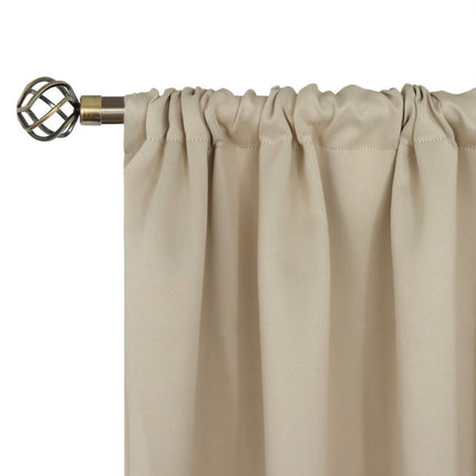 Beige utomhusgardin med kanal
