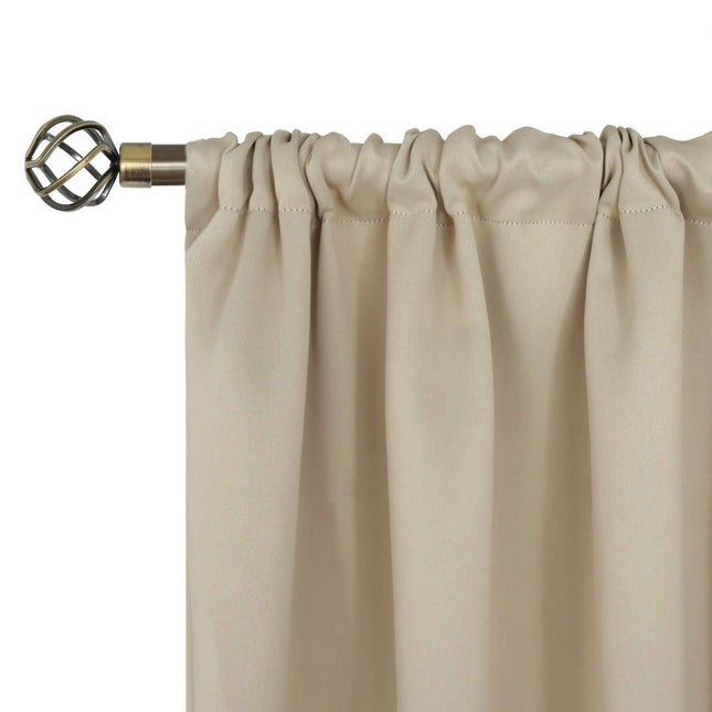 Beige utomhusgardin med kanal