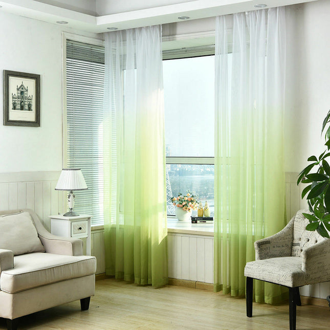 Tunn gardin med orange gradient