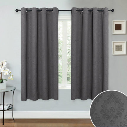 Mörkläggningsgardin med präglat damastmönster