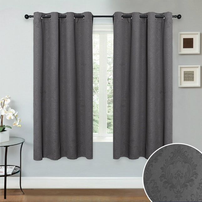 Mörkläggningsgardin med präglat damastmönster