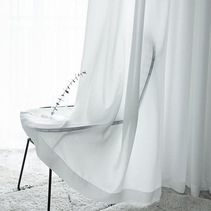 Ljusfiltrerande vit tunn gardin för fönster