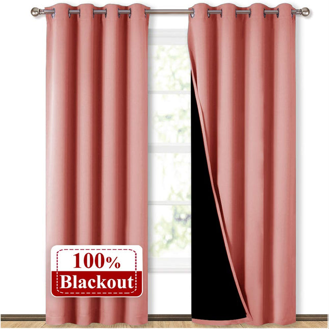Laxrosa mörkläggningsgardin med öljetter