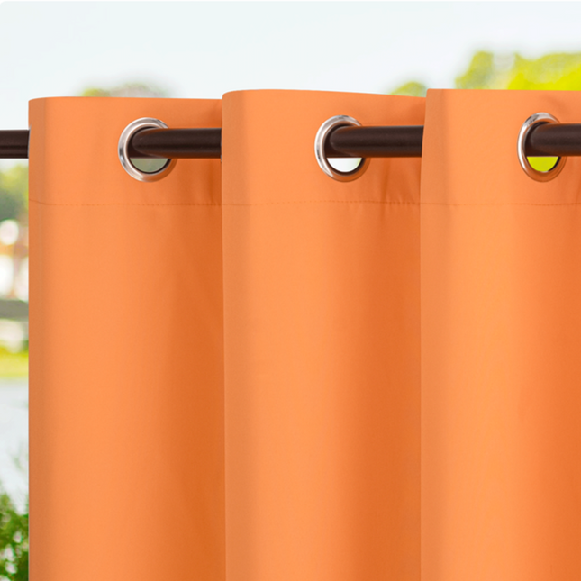 Orange utomhusgardin för paviljong
