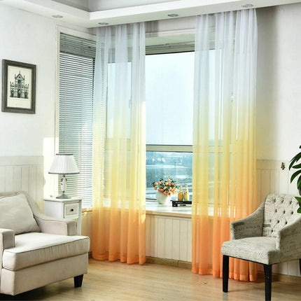 Tunn gardin med orange gradient